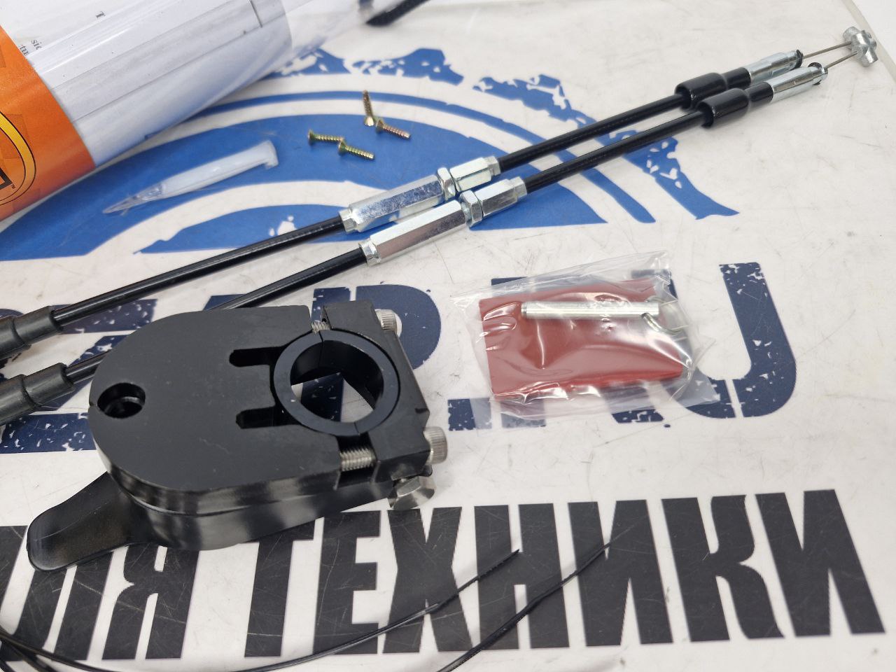 Комплект дублирования курка газа на руль снегохода (универсал) SM-05108-1