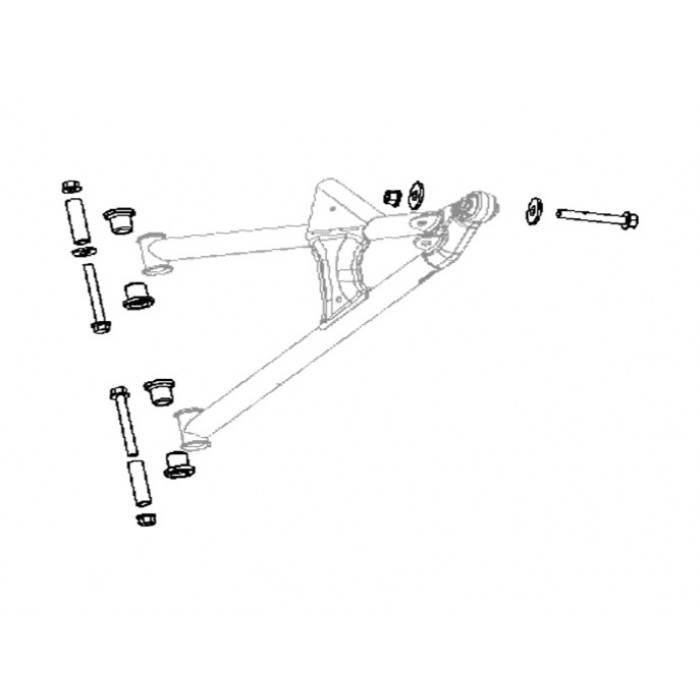 Комплект втулок для нижних рычагов (SM-08207, SM-08208) снегоходов Polaris Widetrak, RMK SM-08227-2