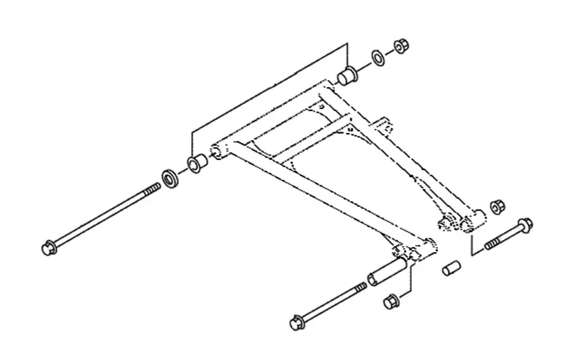 Комплект втулок для нижних рычагов (SM-08668, SM-08669) снегоходов Yamaha SM-08228-01