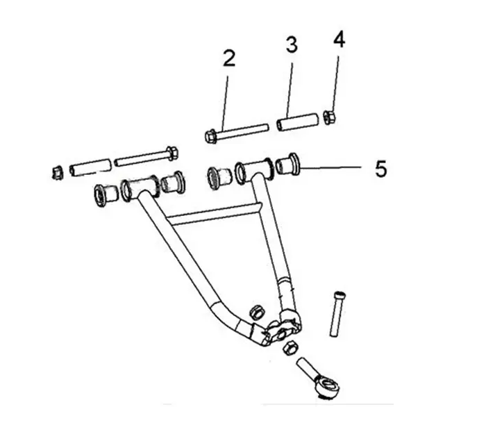 Комплект втулок для верхних рычагов (SM-08213, SM-08214) снегоходов Polaris SM-08274-01