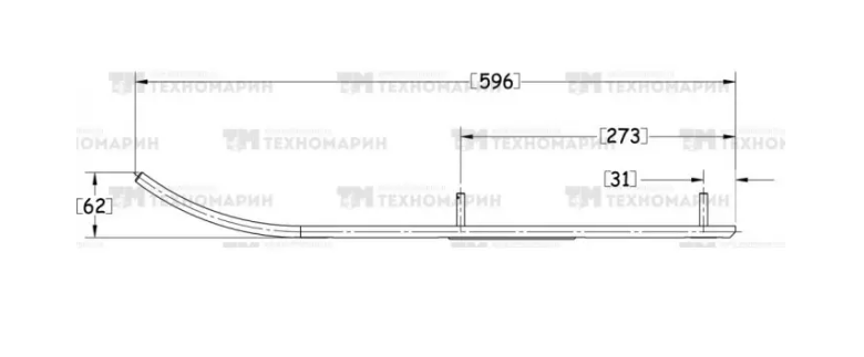 Конек лыжи снегоходов BRP Ski-Doo, Lynx (комплект 2шт) A-04-0-4-440-01