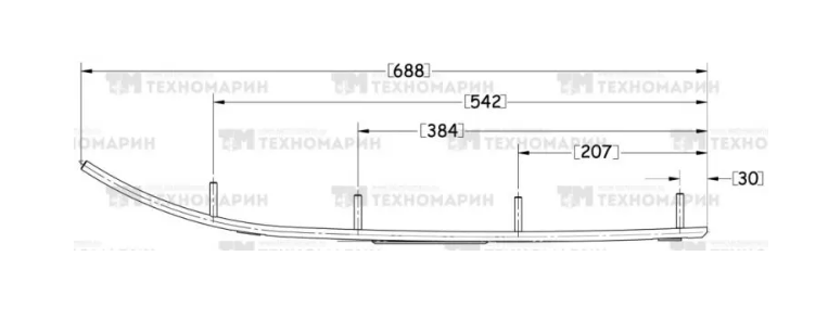 Конек лыжи снегоходов Polaris (комплект 2шт) 88-1837-01