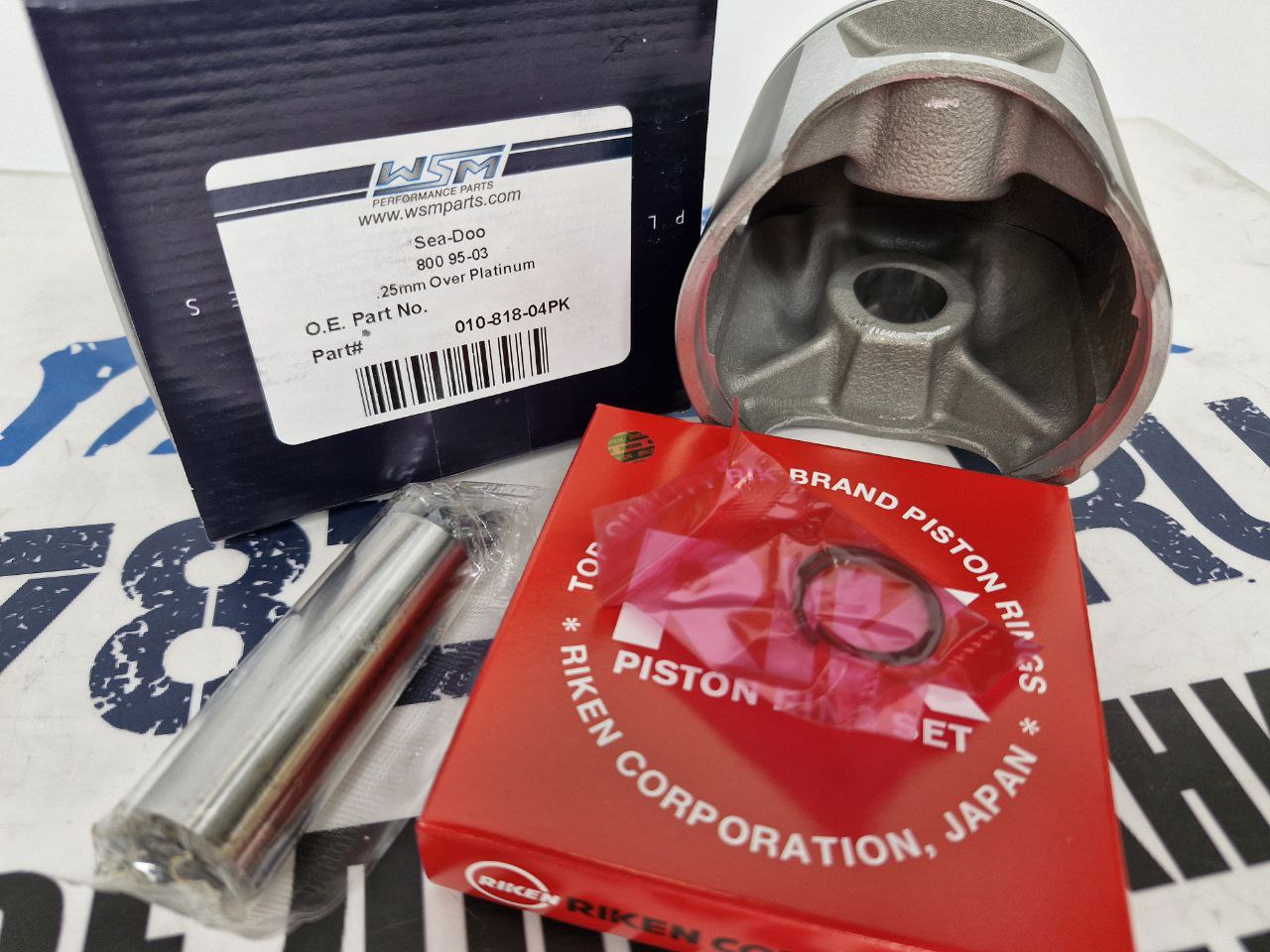 Поршневой комплект гидроциклов катеров BRP Sea-Doo 787/787RFI (+0.25мм) WSM 010-818-04PK-2