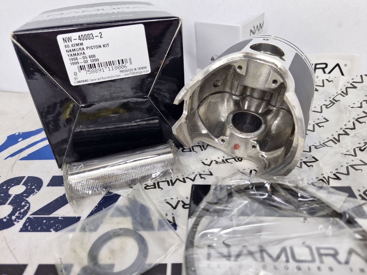 Поршневой комплект гидроциклов Yamaha 800/1200R (+0.5мм) NW-40003-2-1