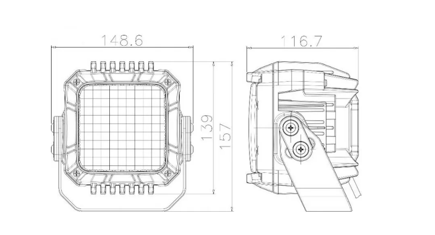 Прожектор светодиодный для ATV, 9х10W рассеяный свет OS-052 LED-01