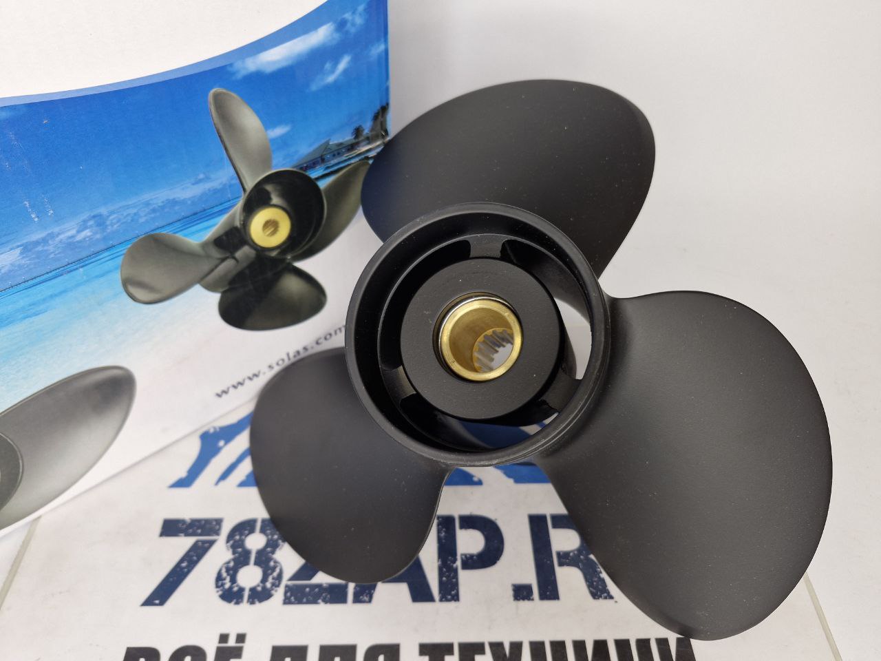 Винт гребной подвесных лодочных моторов, плм Yamaha, Tohatsu, Parsun Solas 3411-135-15, 3x13.5x15 (R)-2