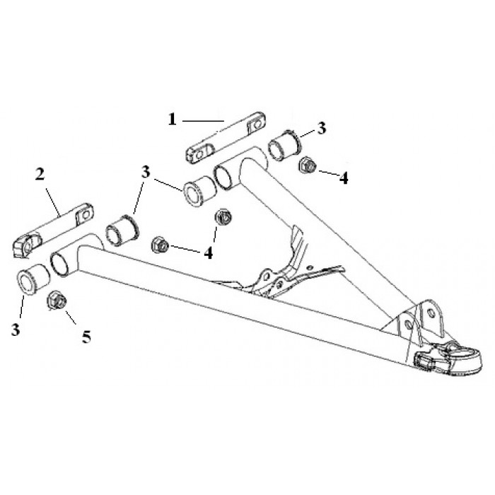 Комплект втулок для нижних рычагов (SM-08177L, SM-08177R) снегоходов Polaris SM-08277-2