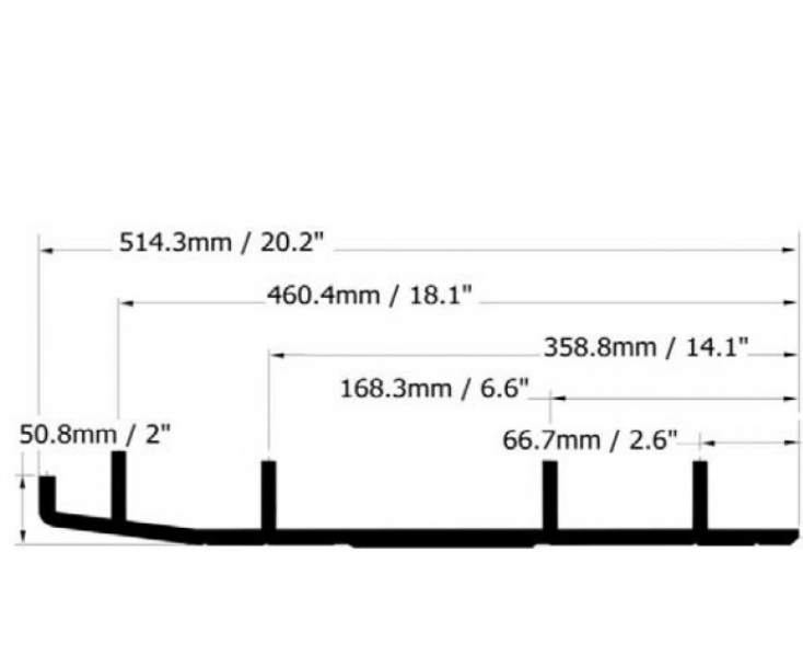 Конек лыжи снегоходов BRP Ski-Doo (комплект 2шт) A-04-0-4-438-01