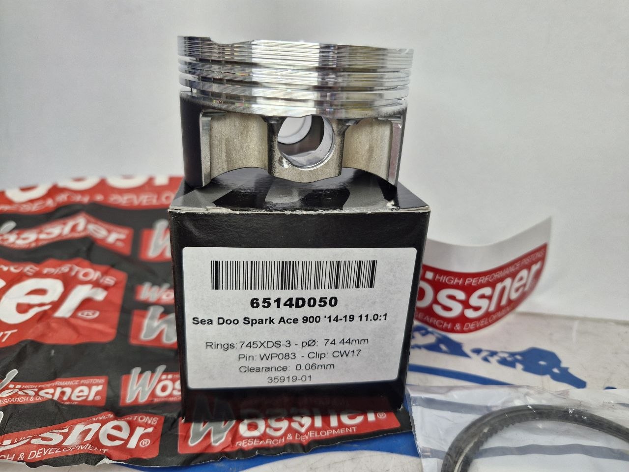 Поршень 0,5 Wossner гидроциклов BRP Sea-Doo Spark Ace 900 14-19 6514D050-2